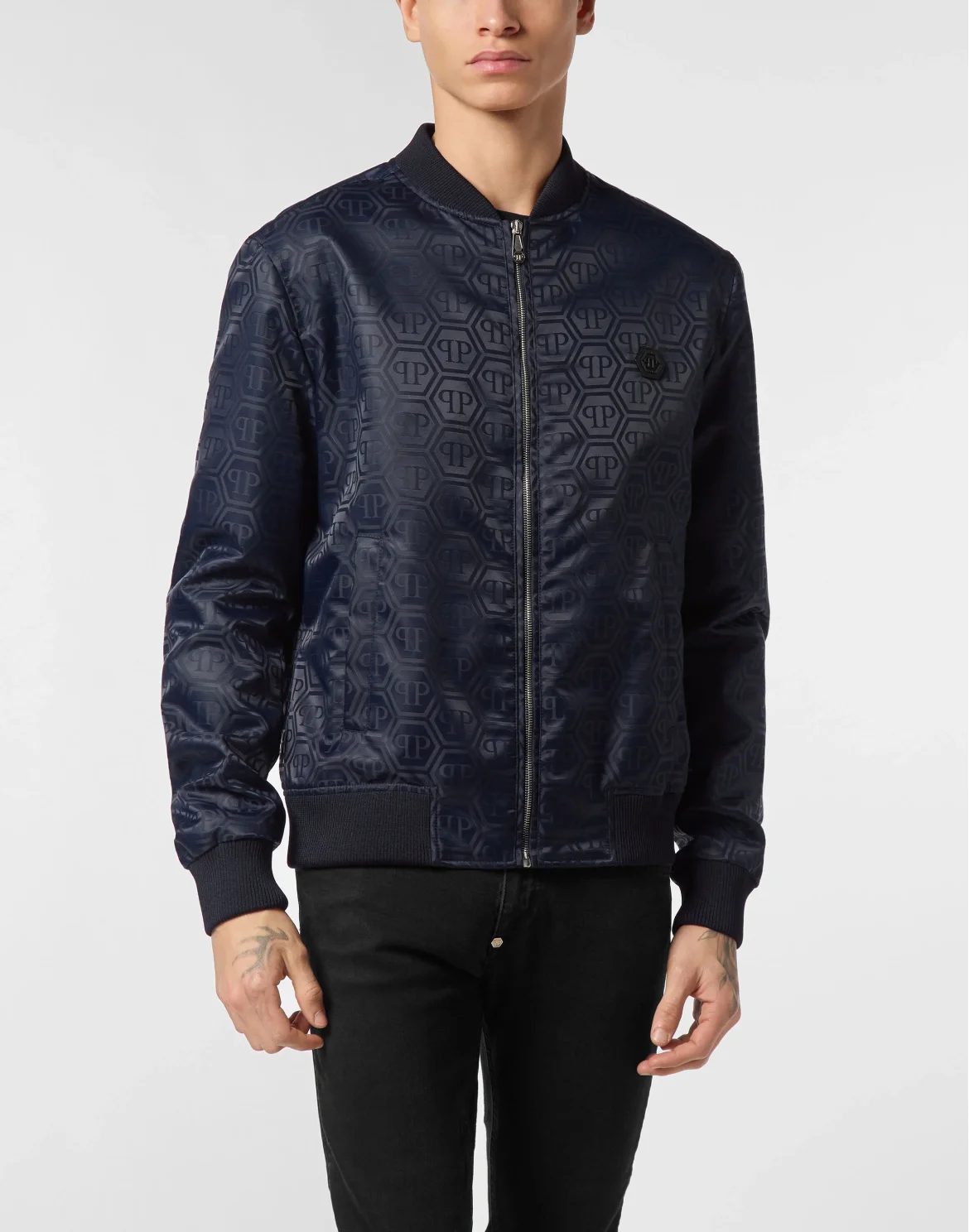 Nylon Bomber Jacquard Monogram, цвет: Синий