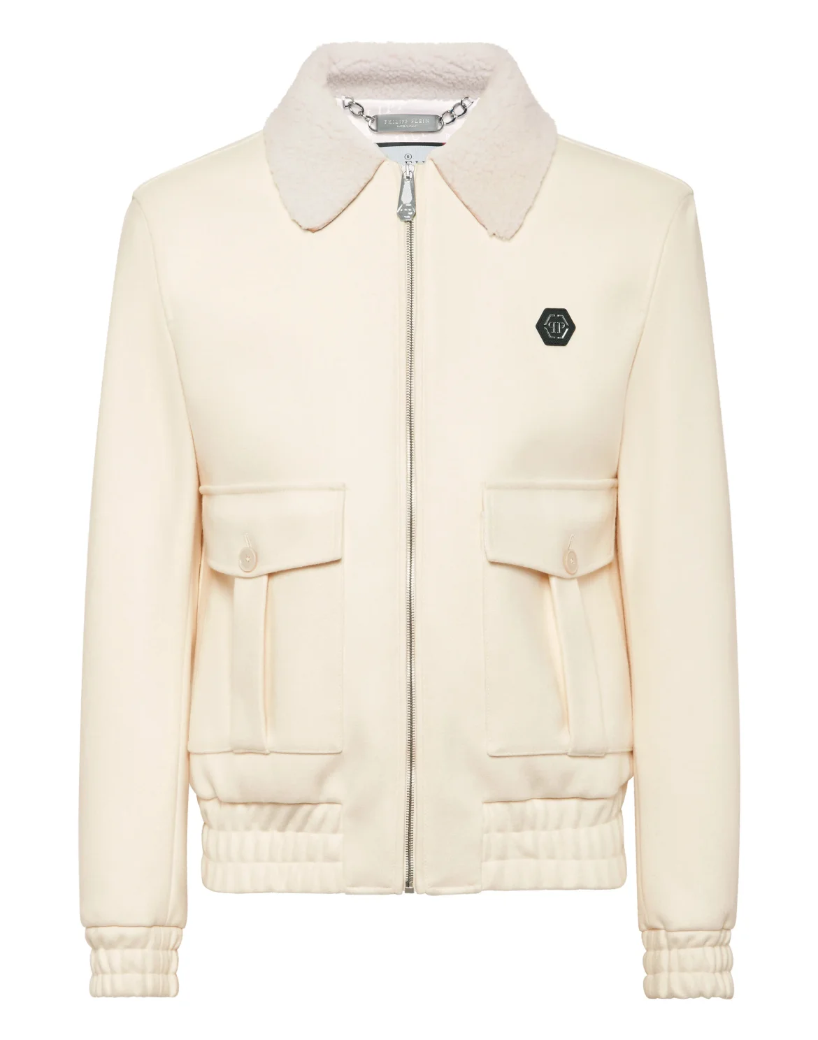 Wool Aviator Jacket With Shirling Cape, цвет: Бежевый
