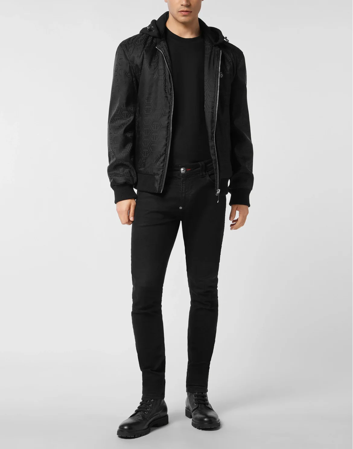 Nylon Hooded Bomber, цвет: Черный