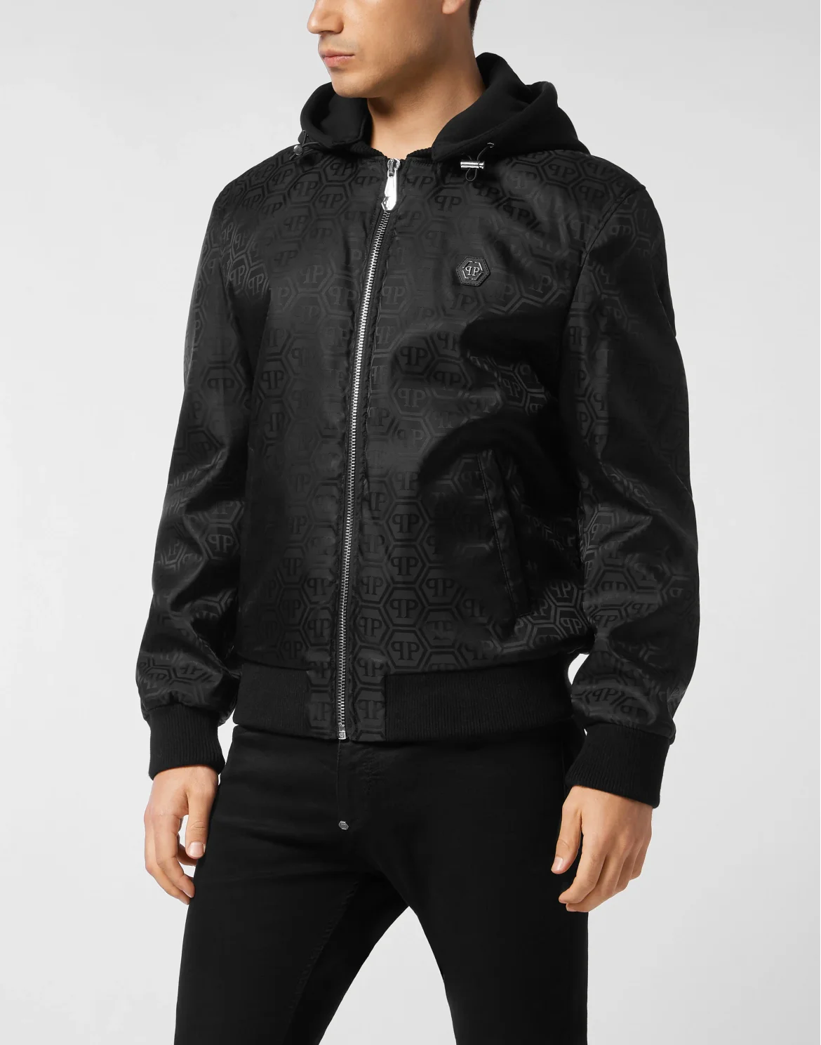 Nylon Hooded Bomber, цвет: Черный