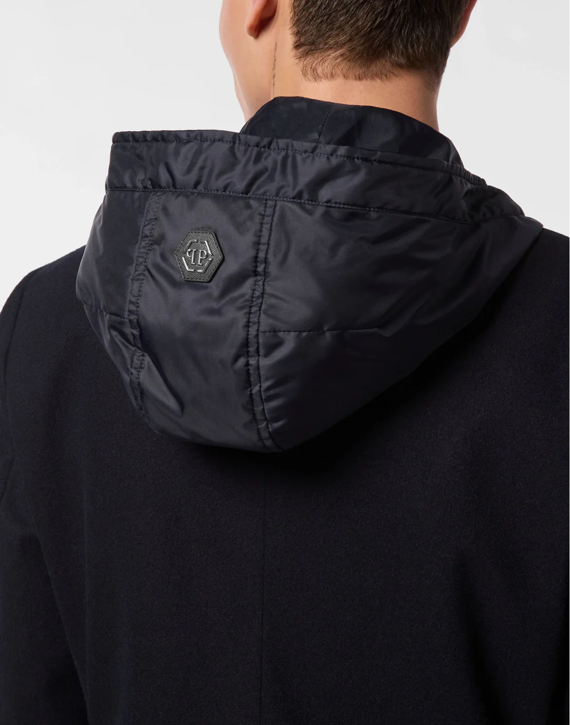 Water Repellent Wool Hooded Blazer, цвет: Синий