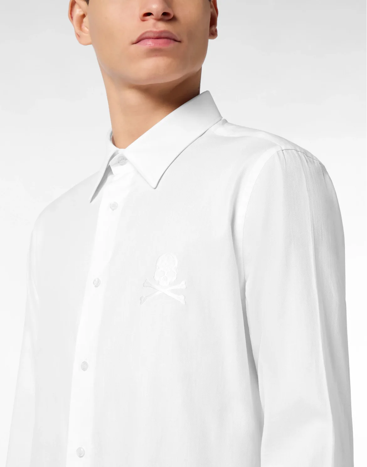 Regular Fit Shirt Herringbone, цвет: Белый