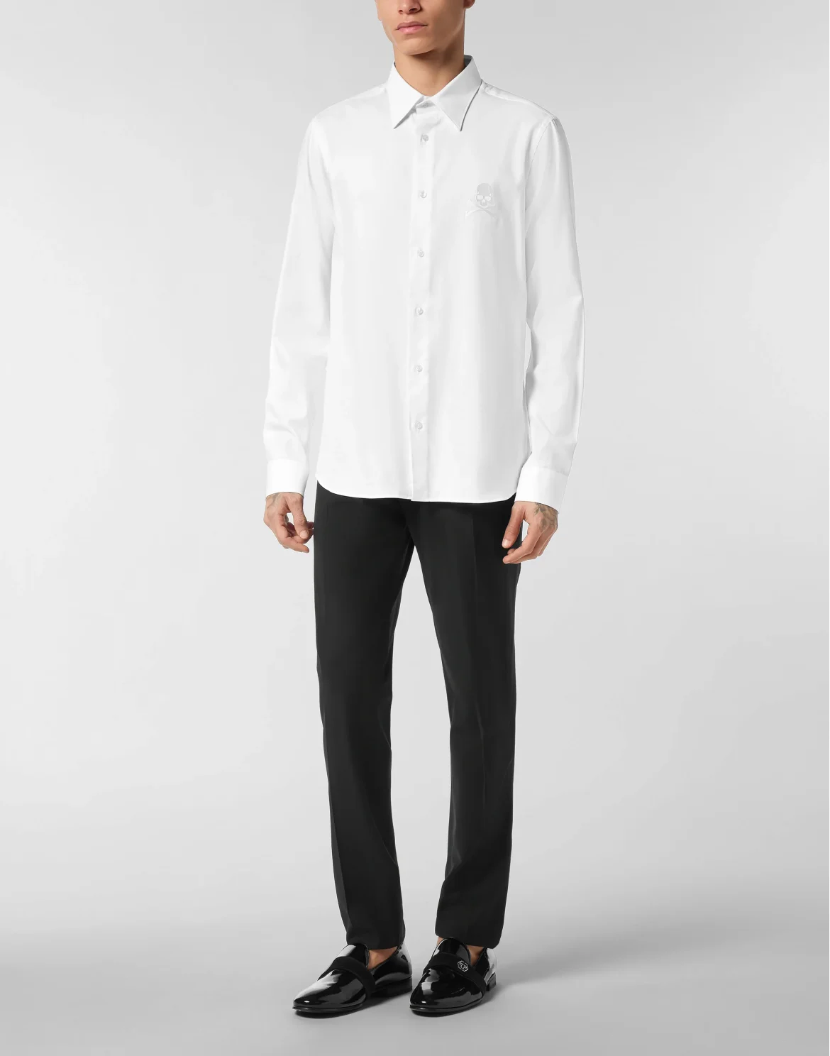 Regular Fit Shirt Herringbone, цвет: Белый