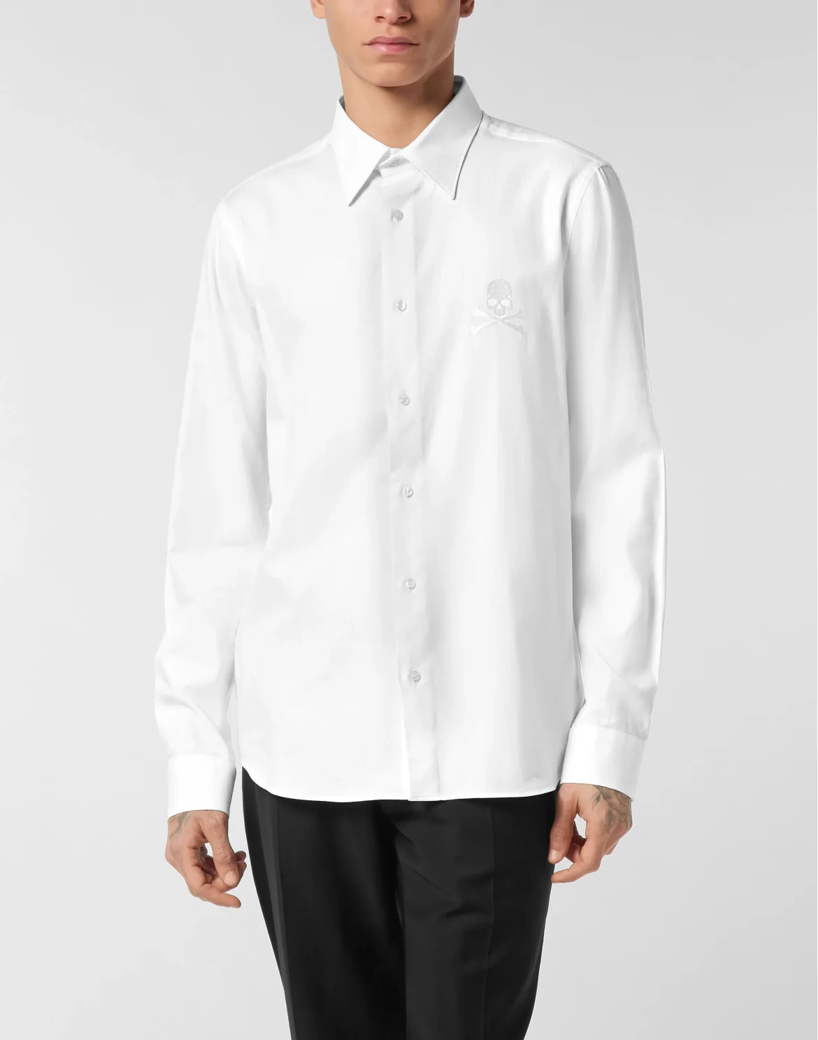 Regular Fit Shirt Herringbone, цвет: Белый