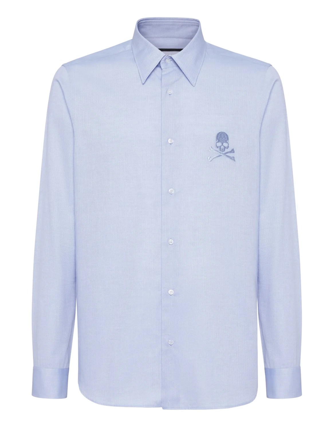 Regular Fit Shirt Herringbone, цвет: Голубой