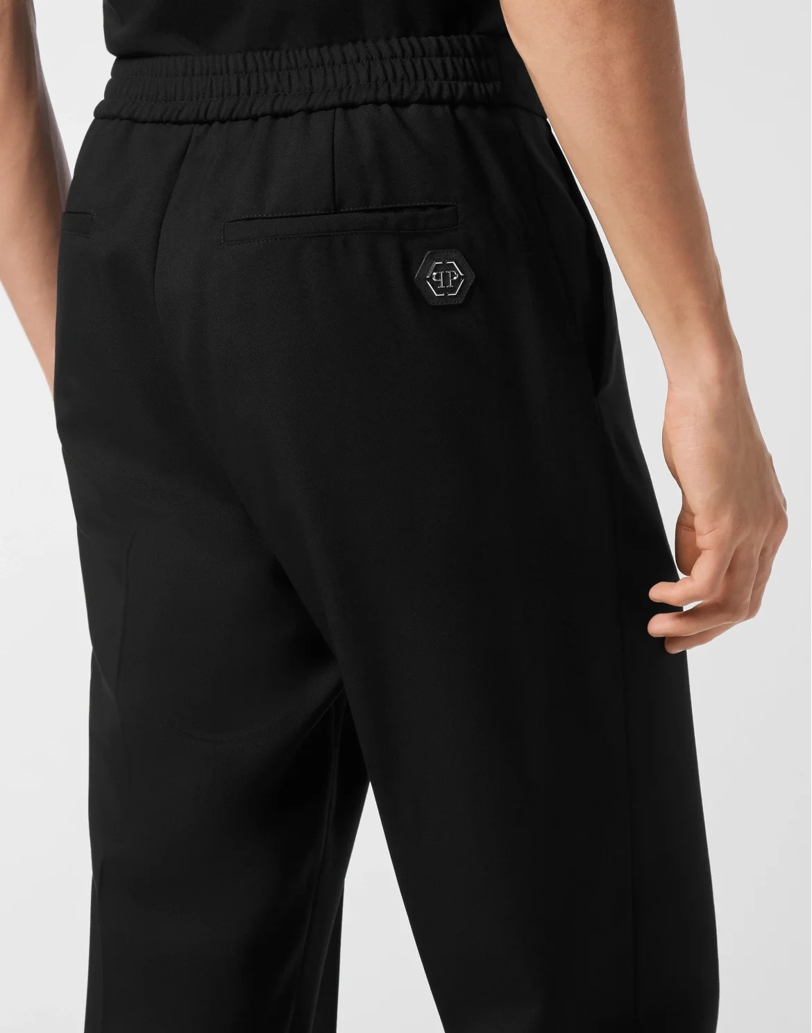 Wool Wide Leg Trousers, цвет: Черный