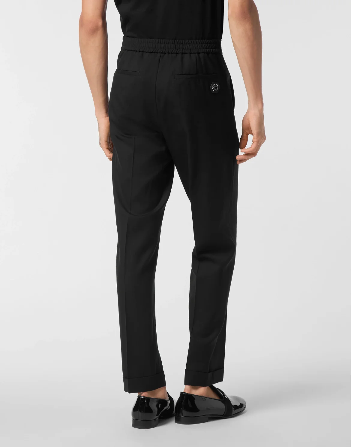Wool Wide Leg Trousers, цвет: Черный