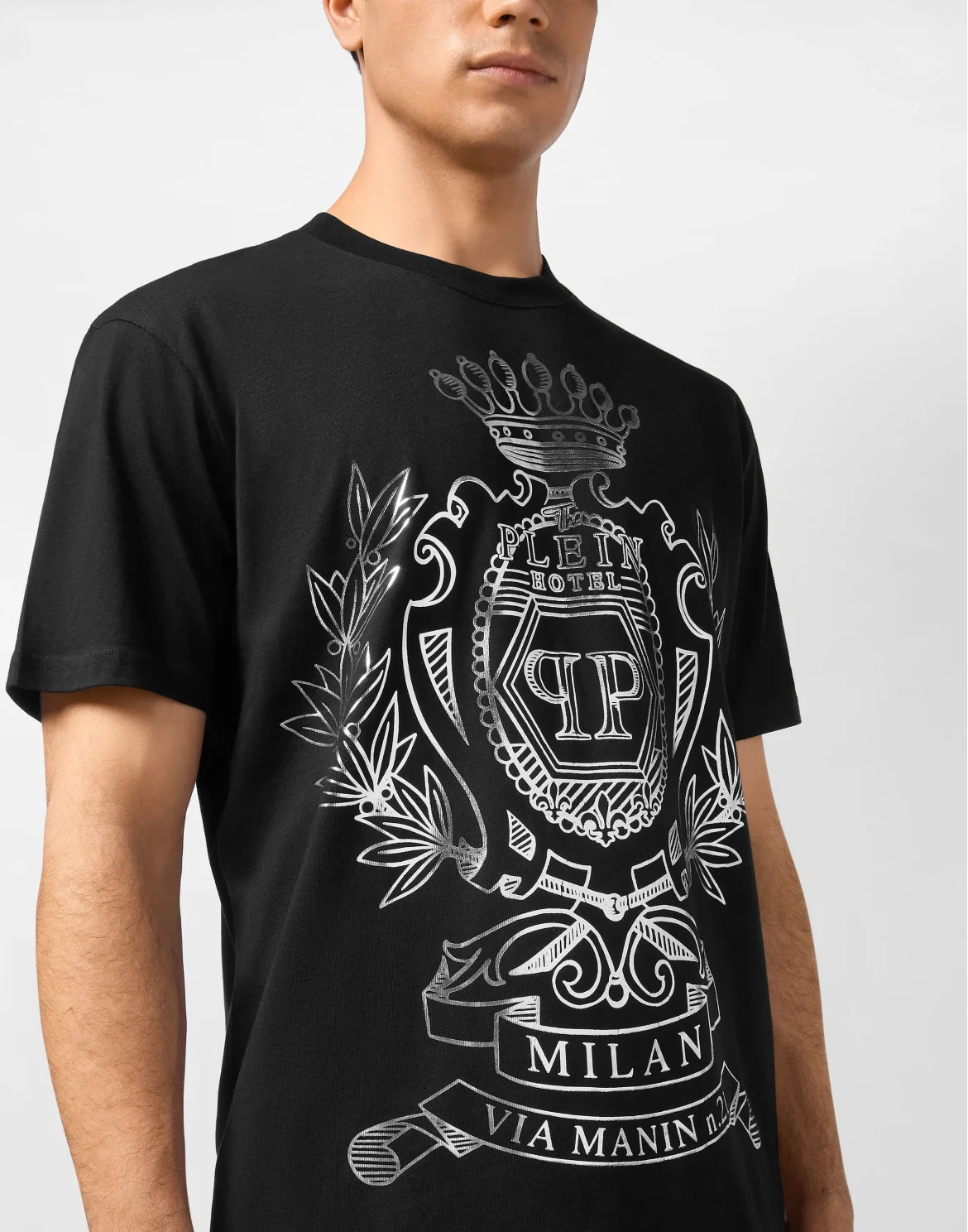 Round Neck T-Shirt Crest, цвет: Черный