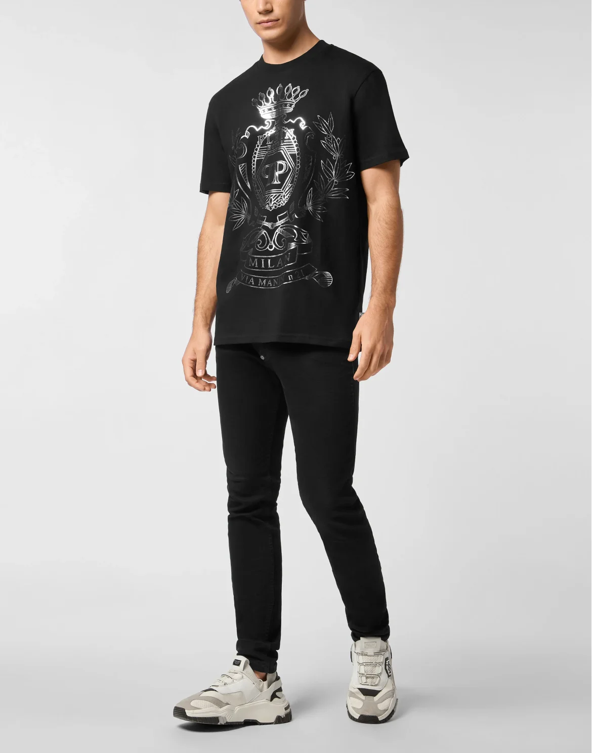 Round Neck T-Shirt Crest, цвет: Черный