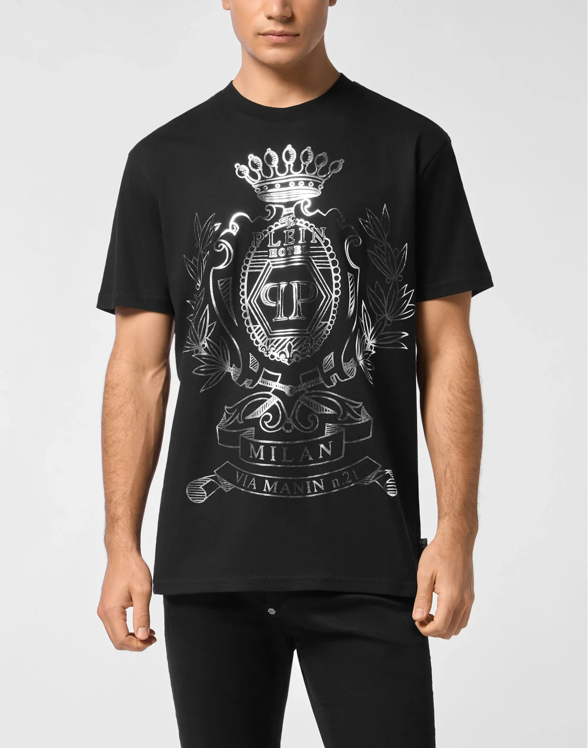Round Neck T-Shirt Crest, цвет: Черный