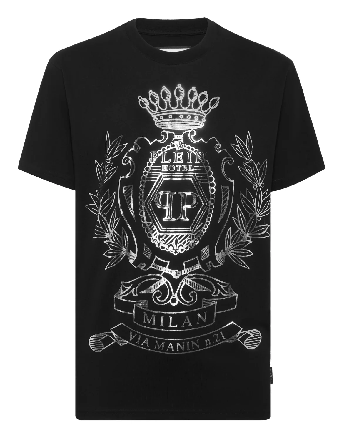 Round Neck T-Shirt Crest, цвет: Черный