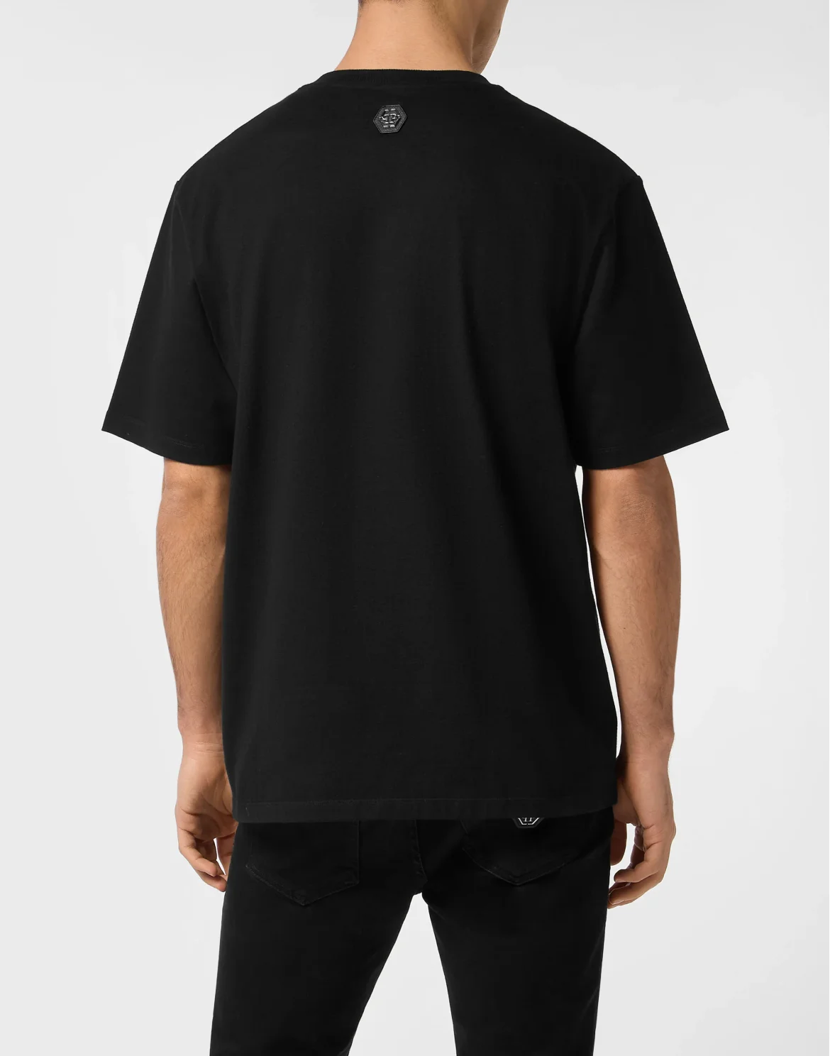 Round Neck T-Shirt Glass Skull, цвет: Черный