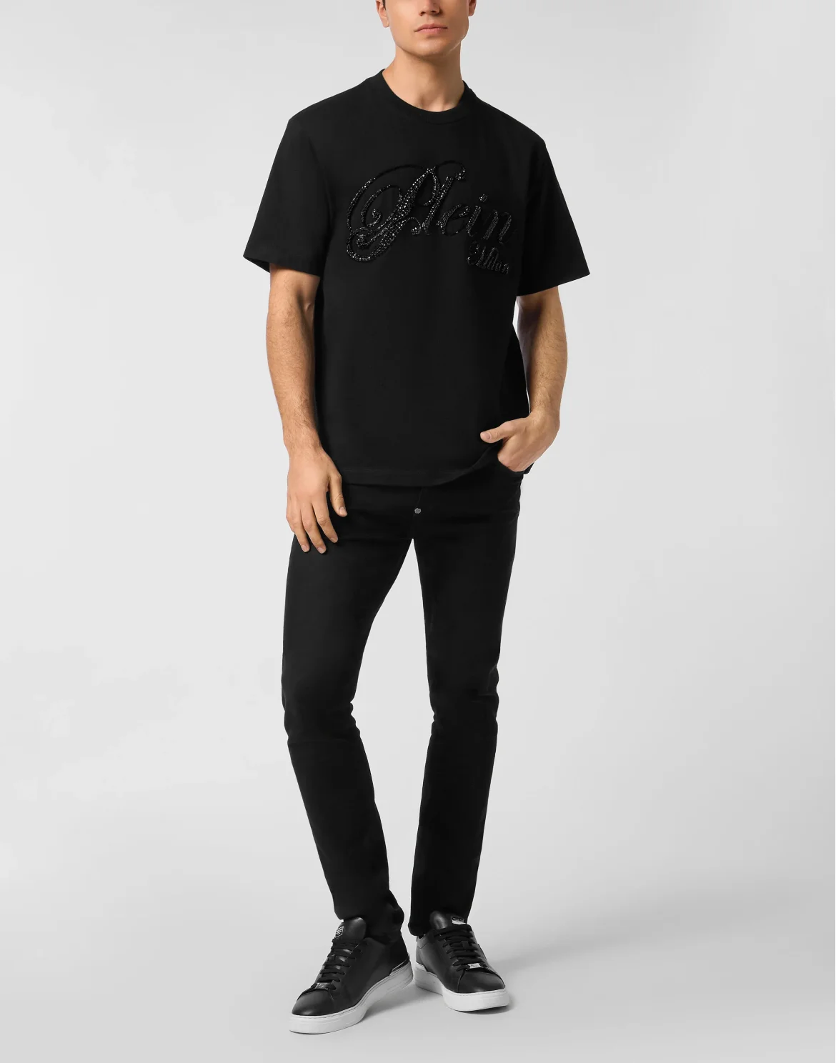 Round Neck T-Shirt Stones, цвет: Черный