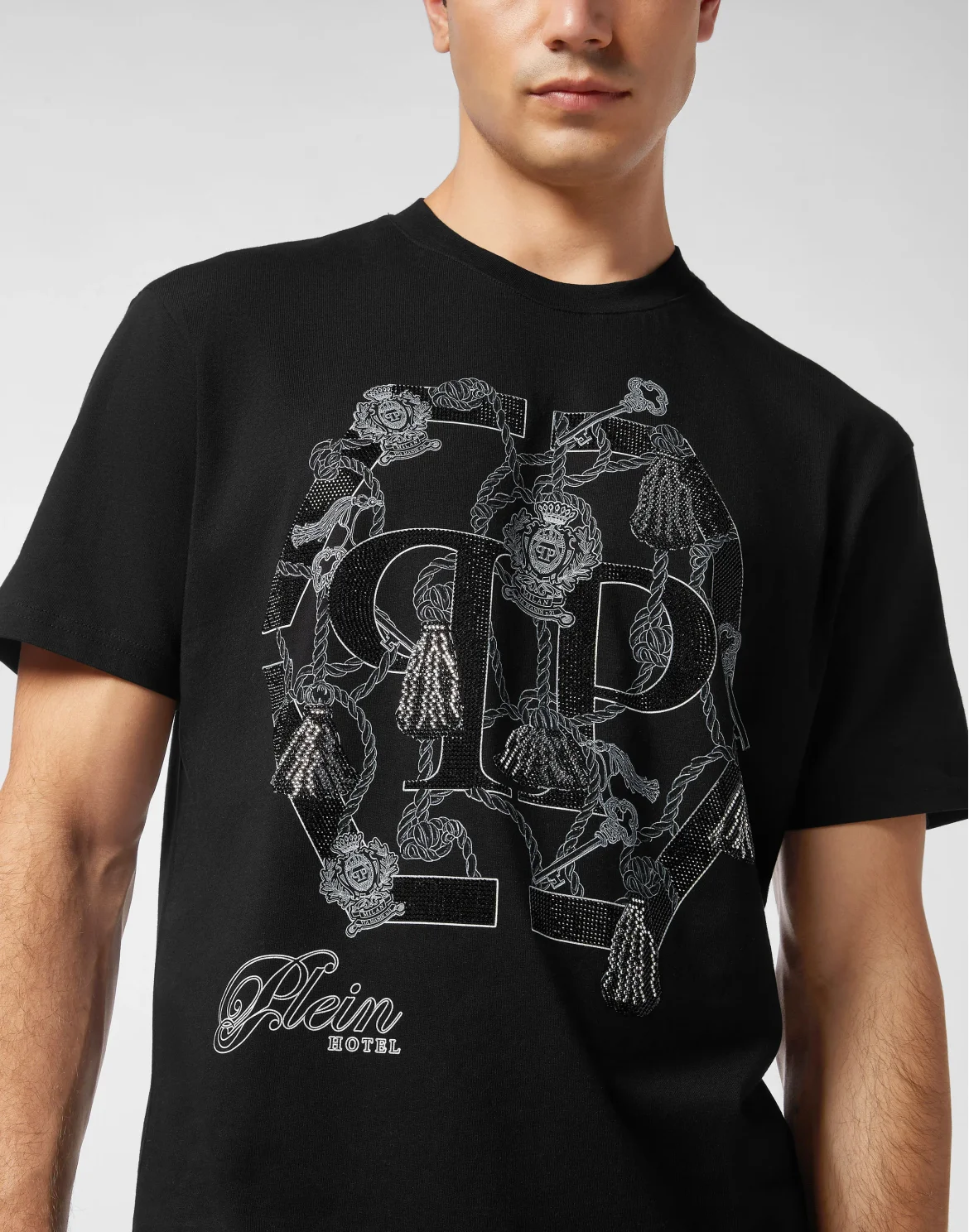 Round Neck T-Shirt Tassel PP, цвет: Черный