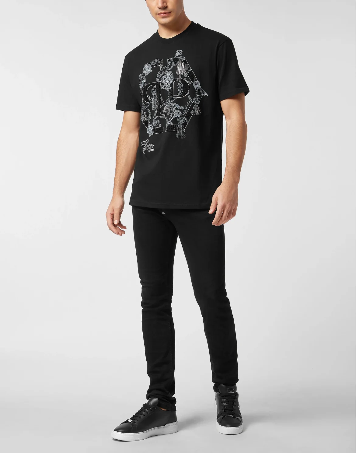 Round Neck T-Shirt Tassel PP, цвет: Черный