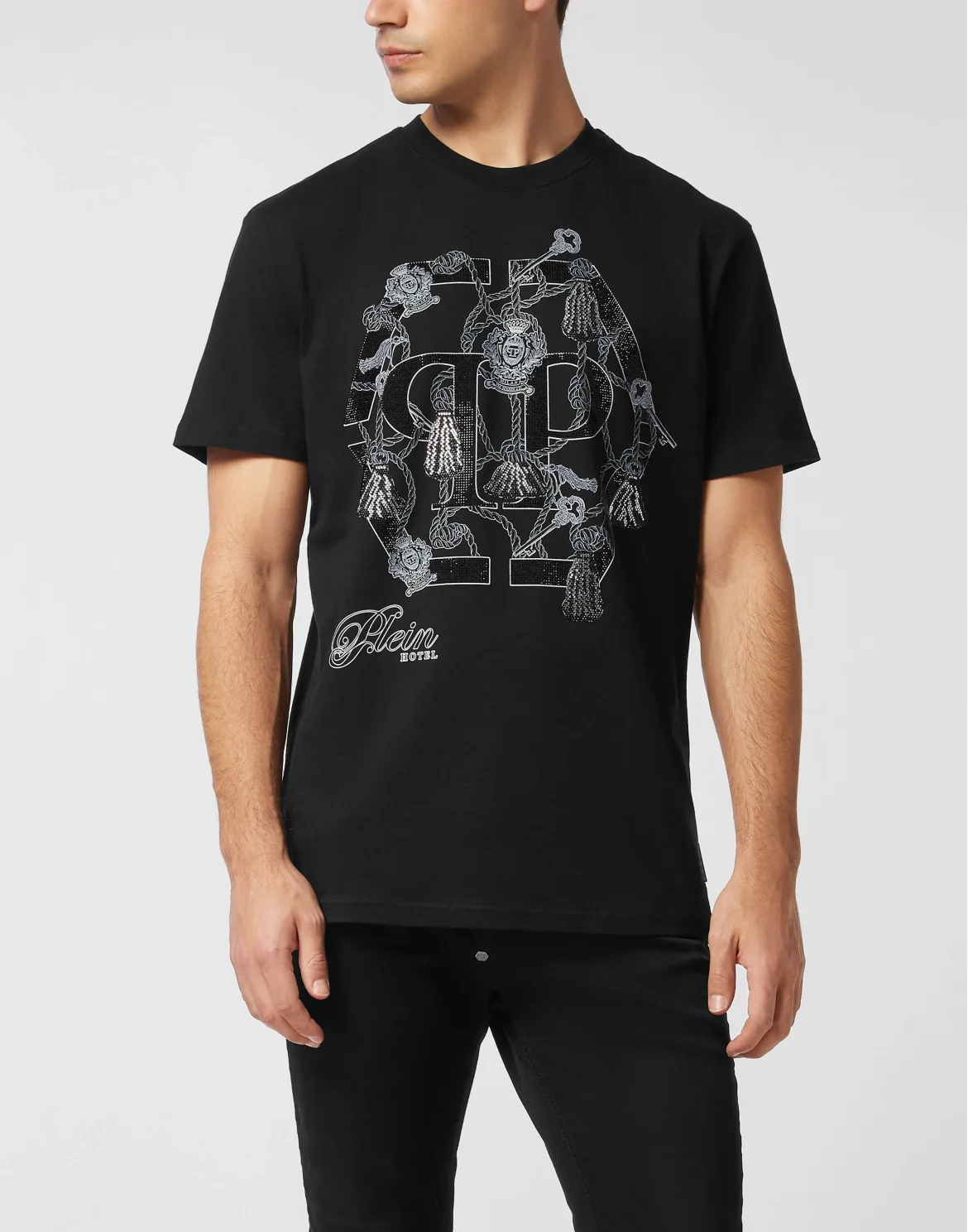 Round Neck T-Shirt Tassel PP, цвет: Черный