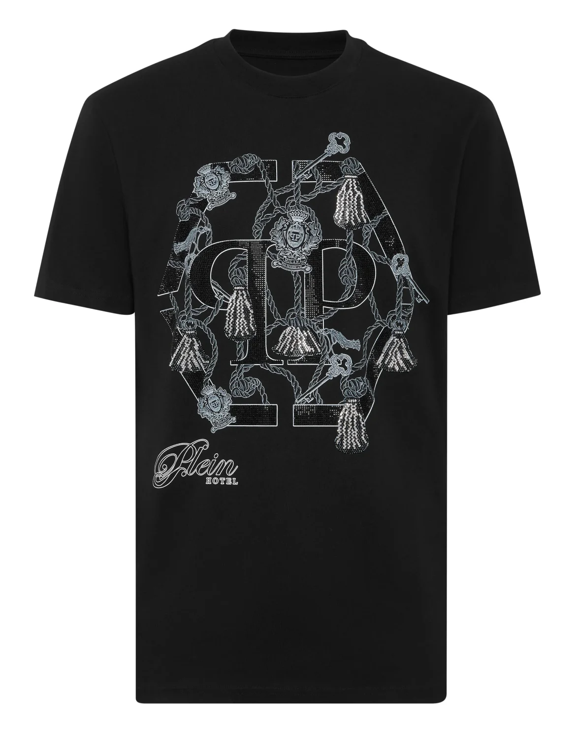 Round Neck T-Shirt Tassel PP, цвет: Черный