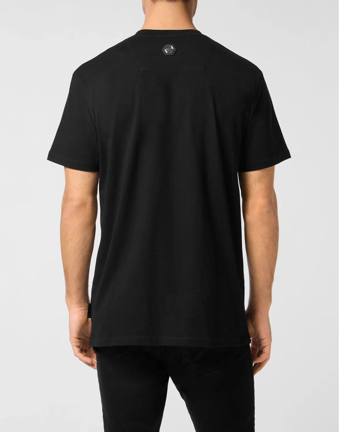 Round Neck T-Shirt Glass PP Hexagon, цвет: Черный