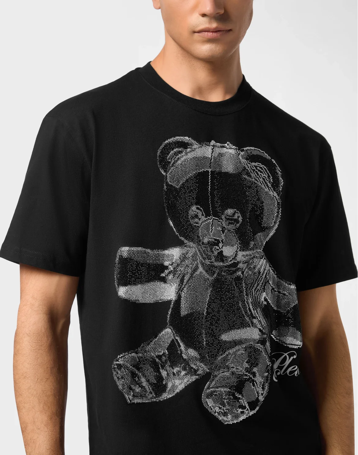 Round Neck T-Shirt Full Of Stones Teddy Glass, цвет: Черный