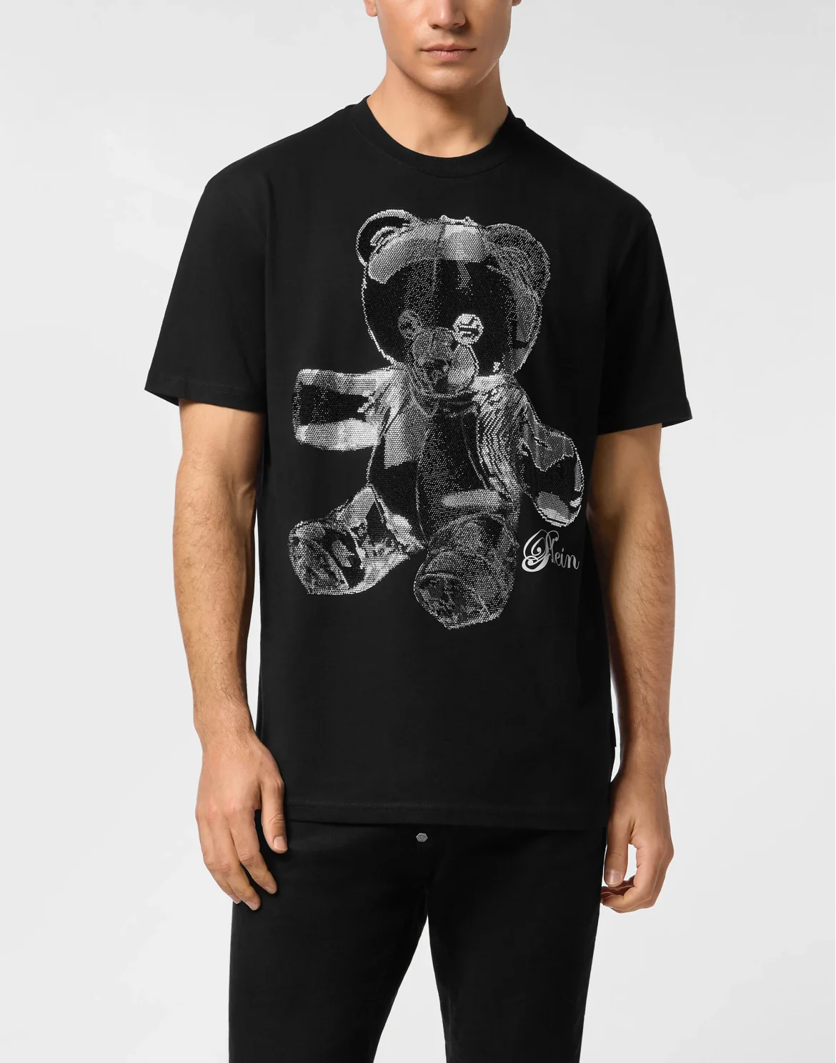 Round Neck T-Shirt Full Of Stones Teddy Glass, цвет: Черный