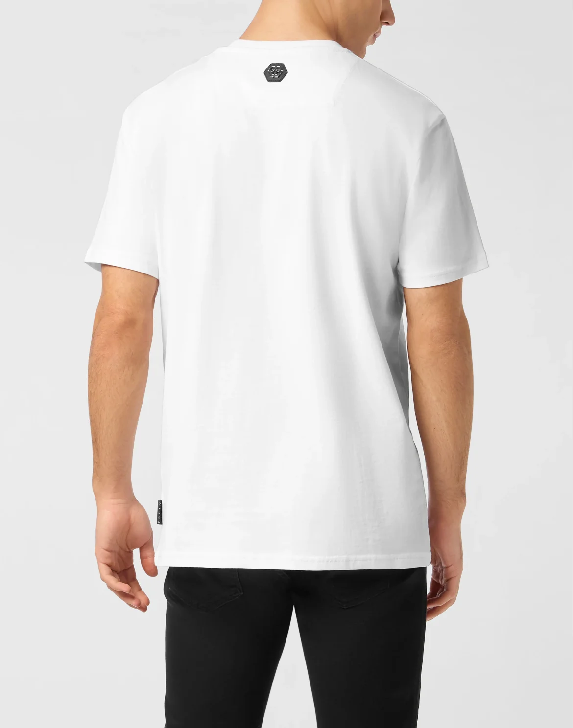 Round Neck T-Shirt Skull Strass, цвет: Бежевый