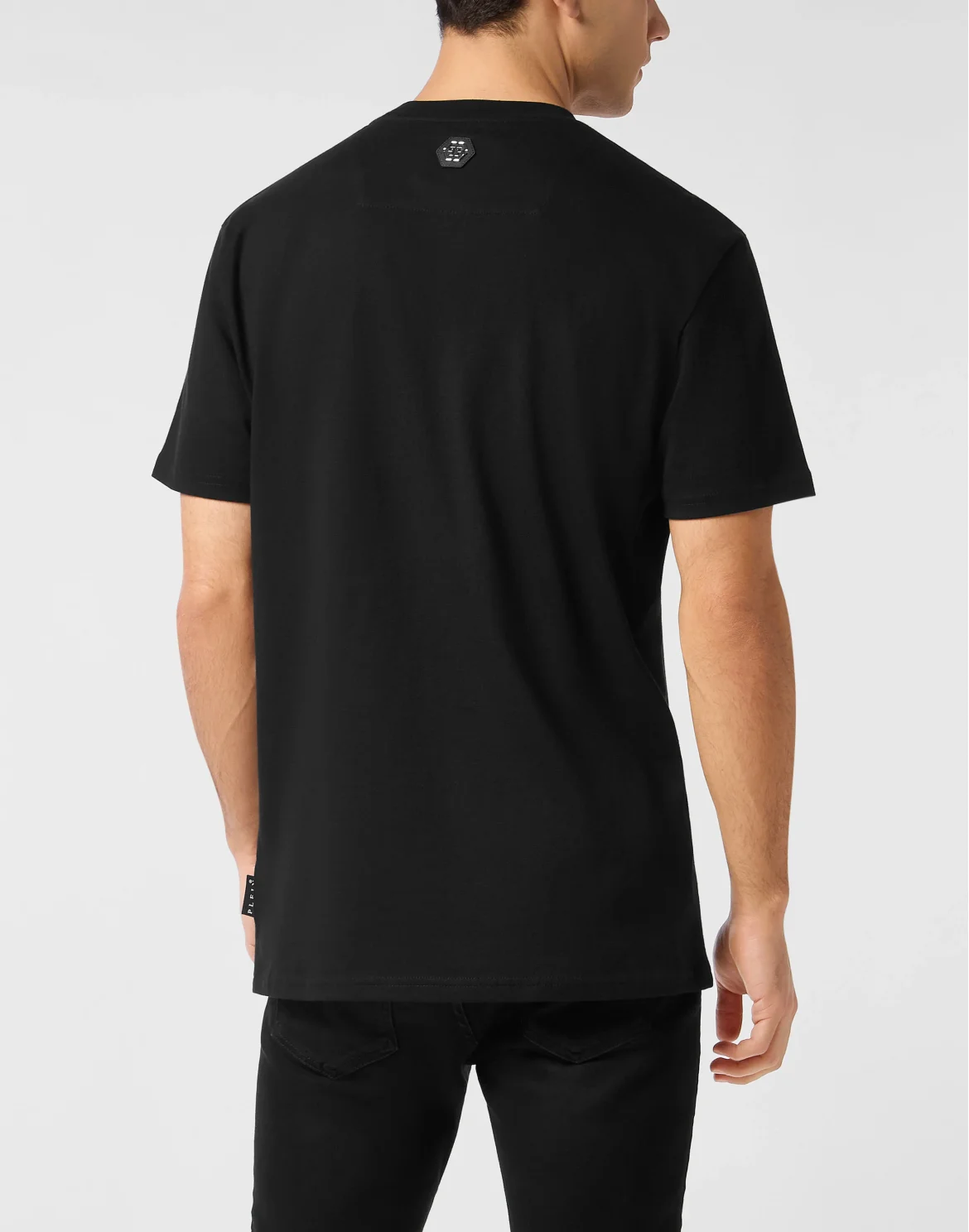 Round Neck T-Shirt Skull Strass, цвет: Черный