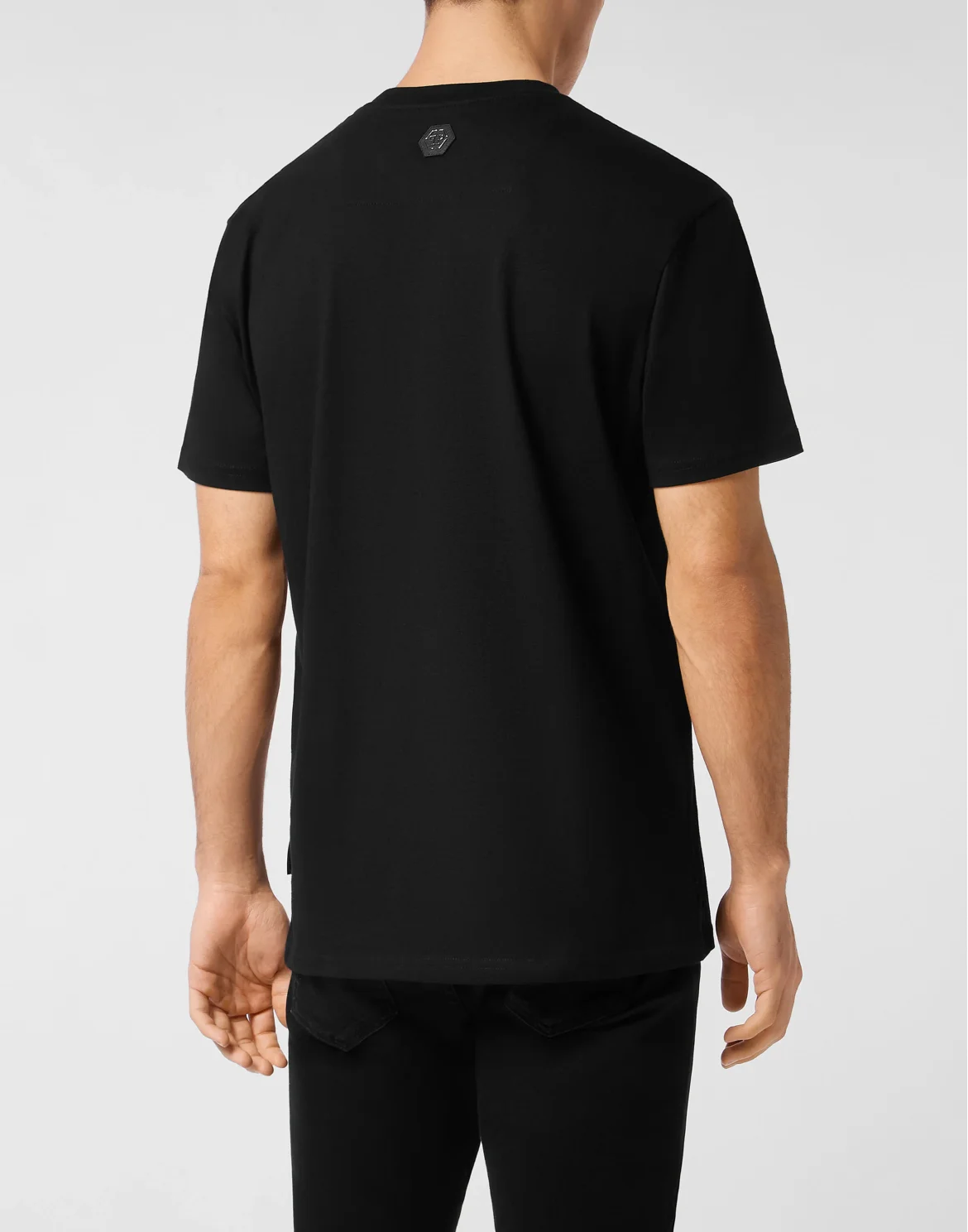 Round Neck T-Shirt Marble Skull, цвет: Черный