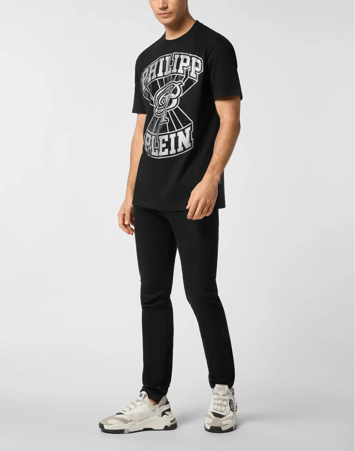 Round Neck T-Shirt College Plein, цвет: Черный