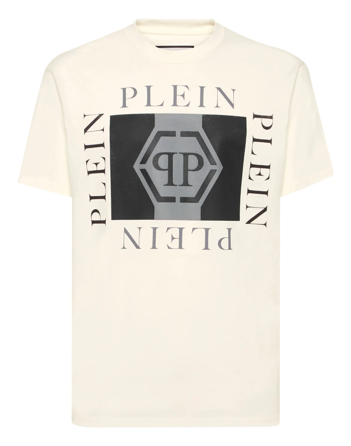 Printed Round Neck T-Shirt Hexagon, цвет: Бежевый