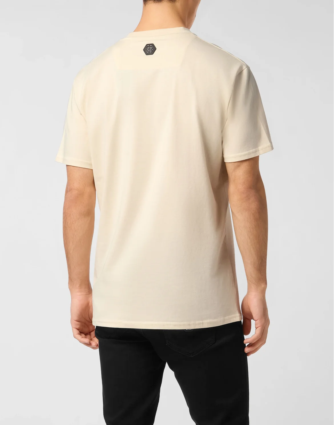 Printed Round Neck T-Shirt Hexagon, цвет: Бежевый