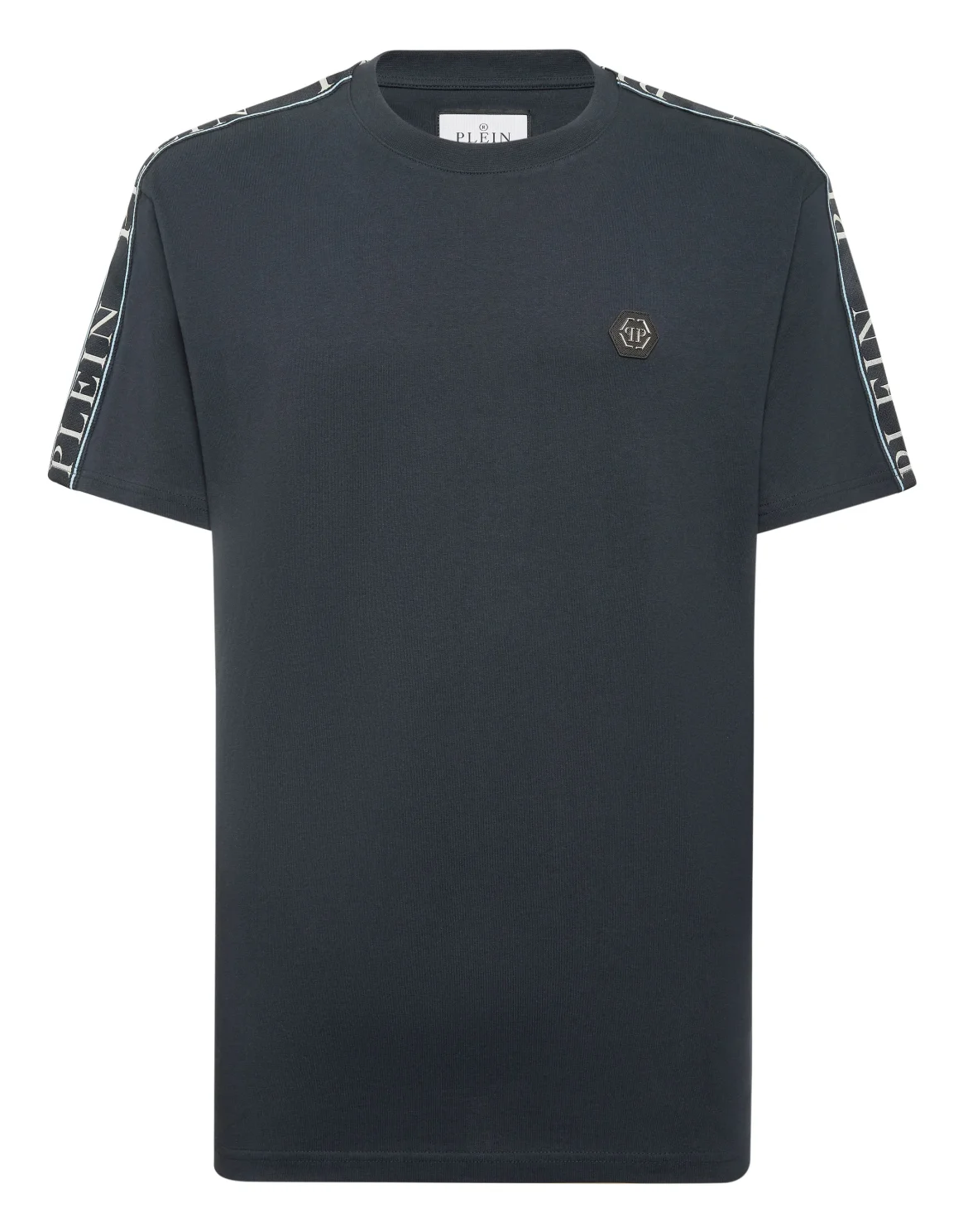 Round Neck T-Shirt Plein Tape, цвет: Синий