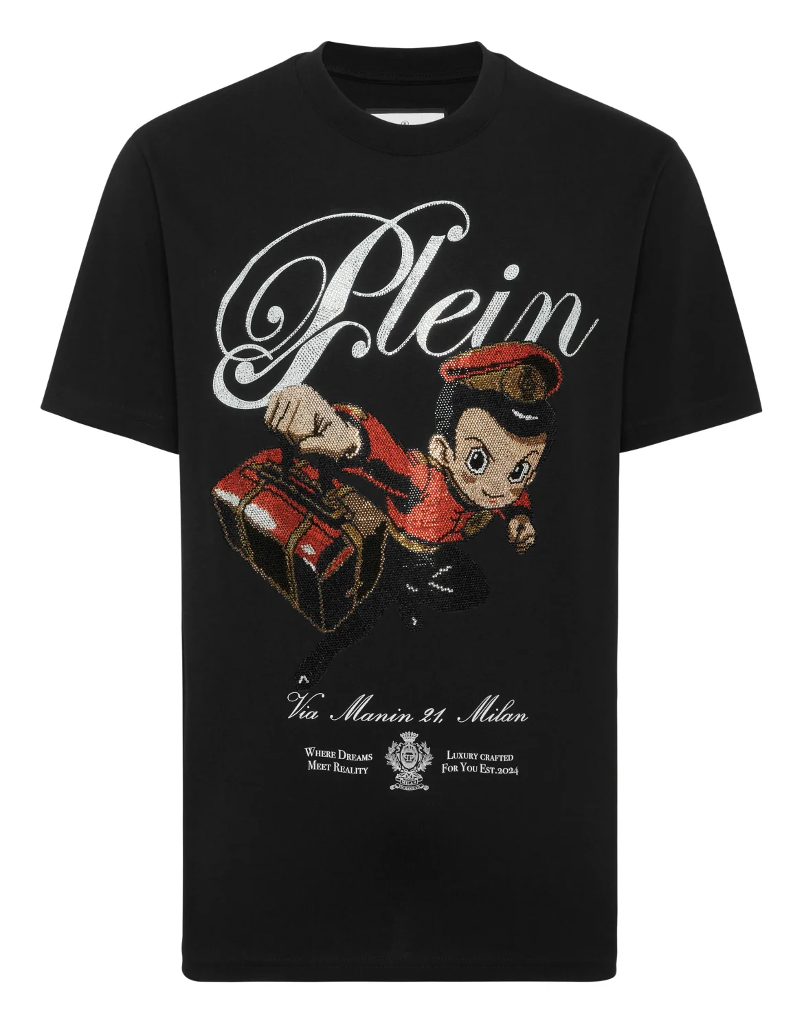 Round Neck T-Shirt Plein Boy Stones, цвет: Черный