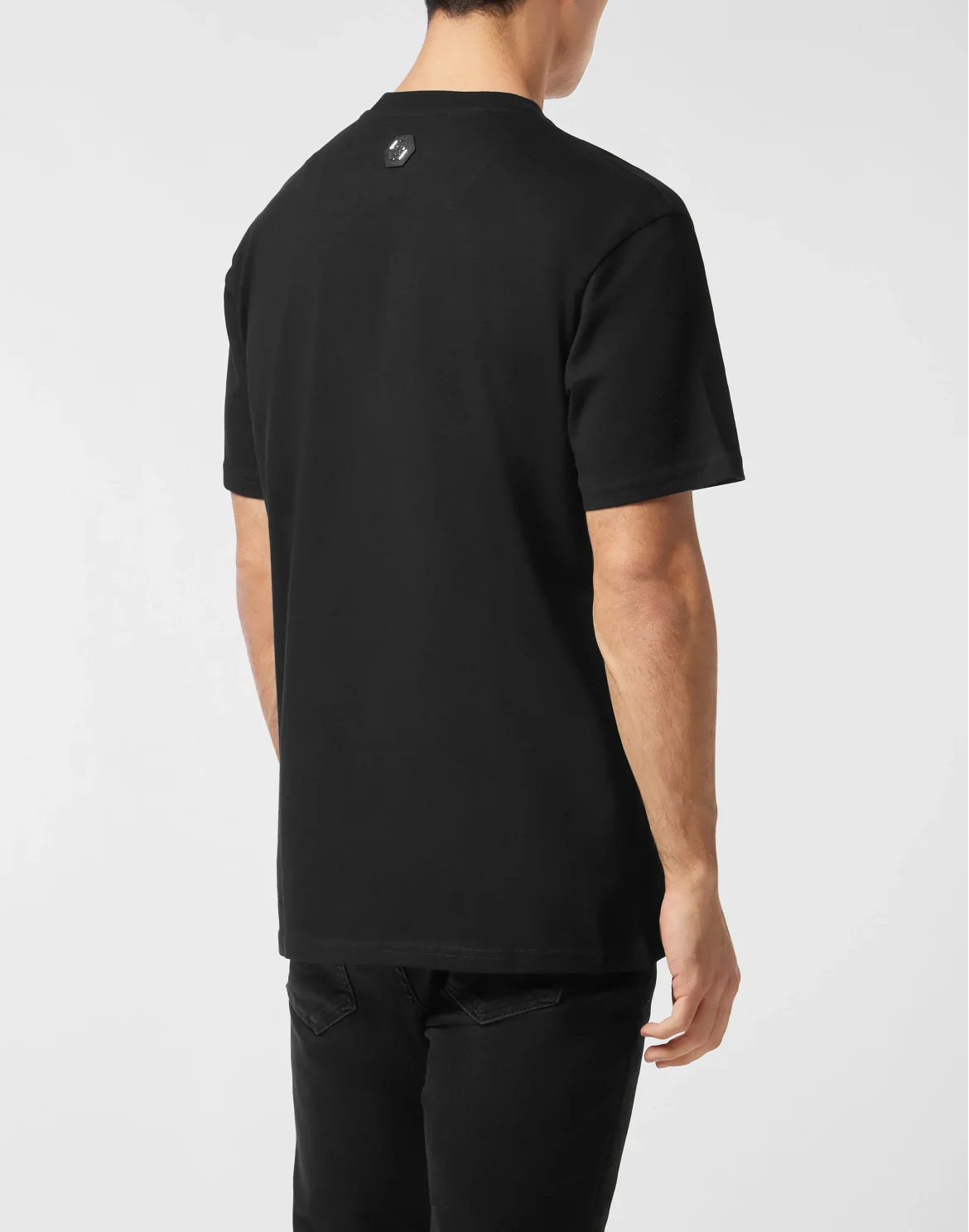 Round Neck T-Shirt Degrade' Skull, цвет: Черный