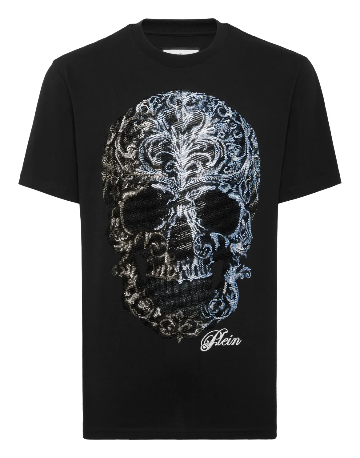 Round Neck T-Shirt Degrade' Skull, цвет: Черный