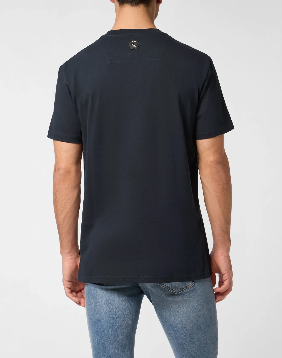 Round Neck T-Shirt Degrade' Skull, цвет: Синий