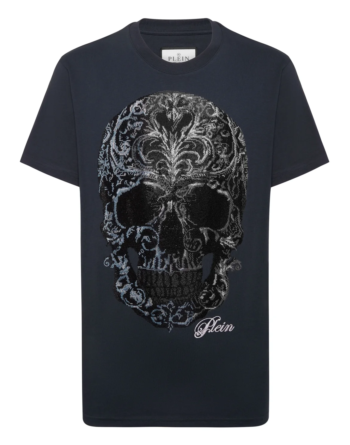 Round Neck T-Shirt Degrade' Skull, цвет: Синий