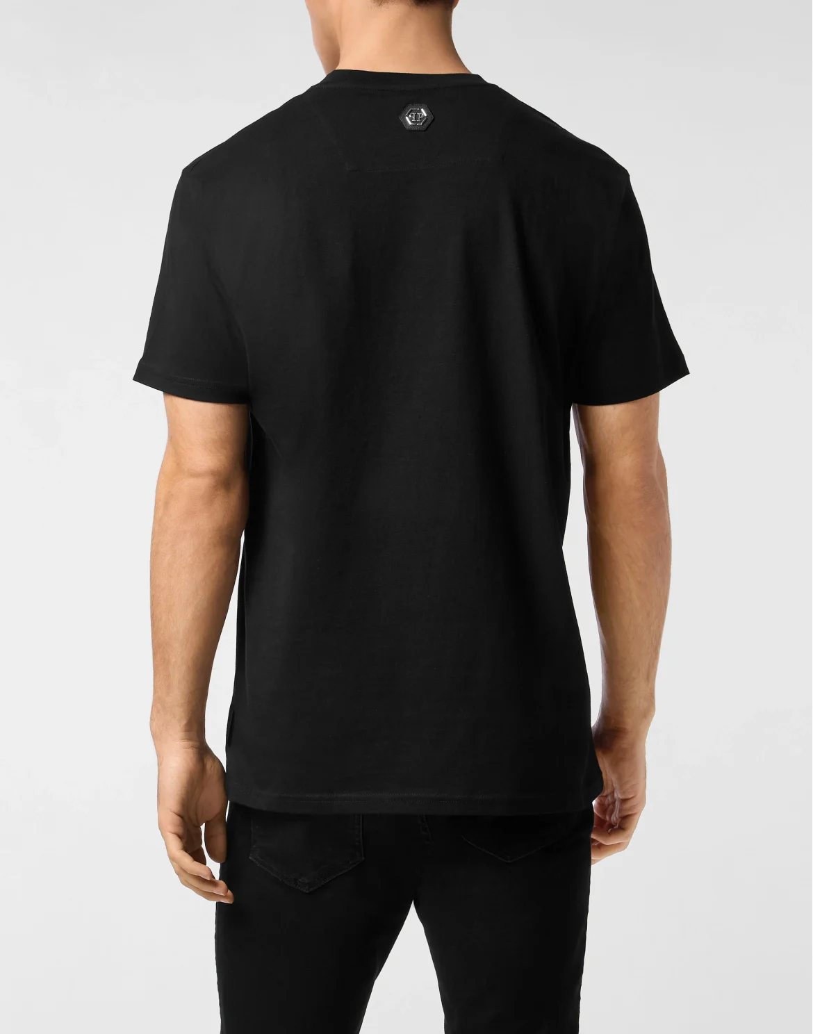Printed Round Neck T-Shirt Skull & Bones, цвет: Черный