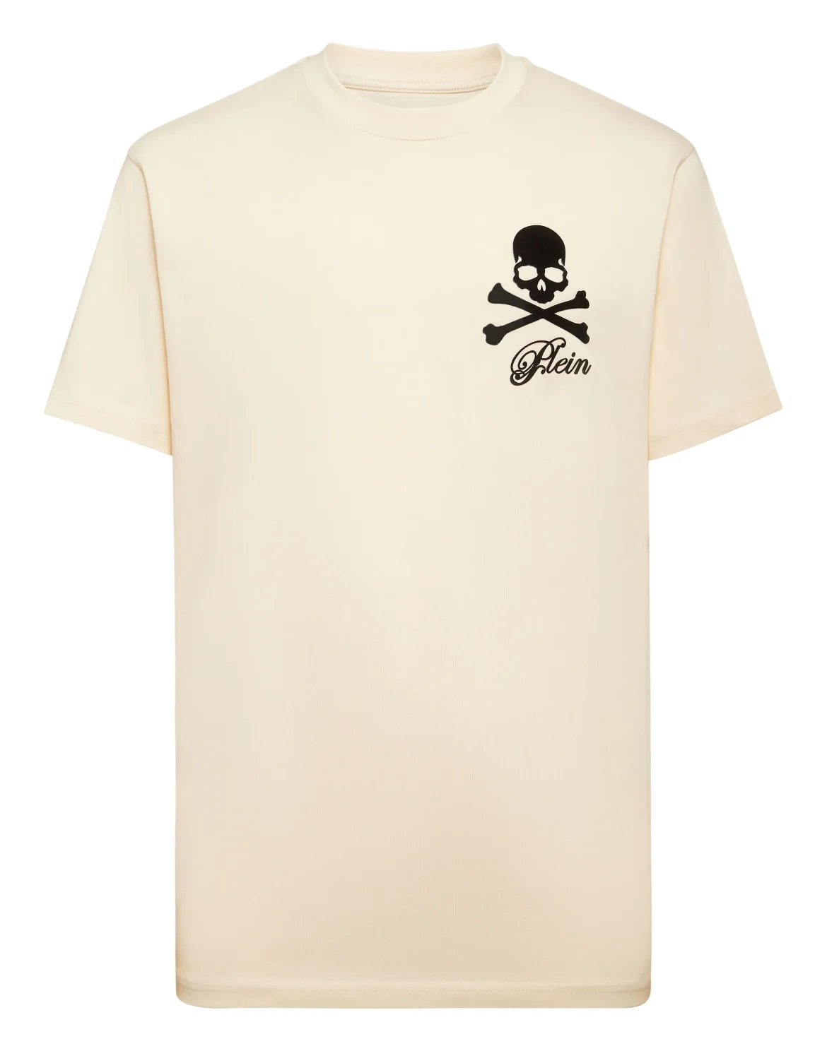 Printed Round Neck T-Shirt Skull & Bones, цвет: Бежевый