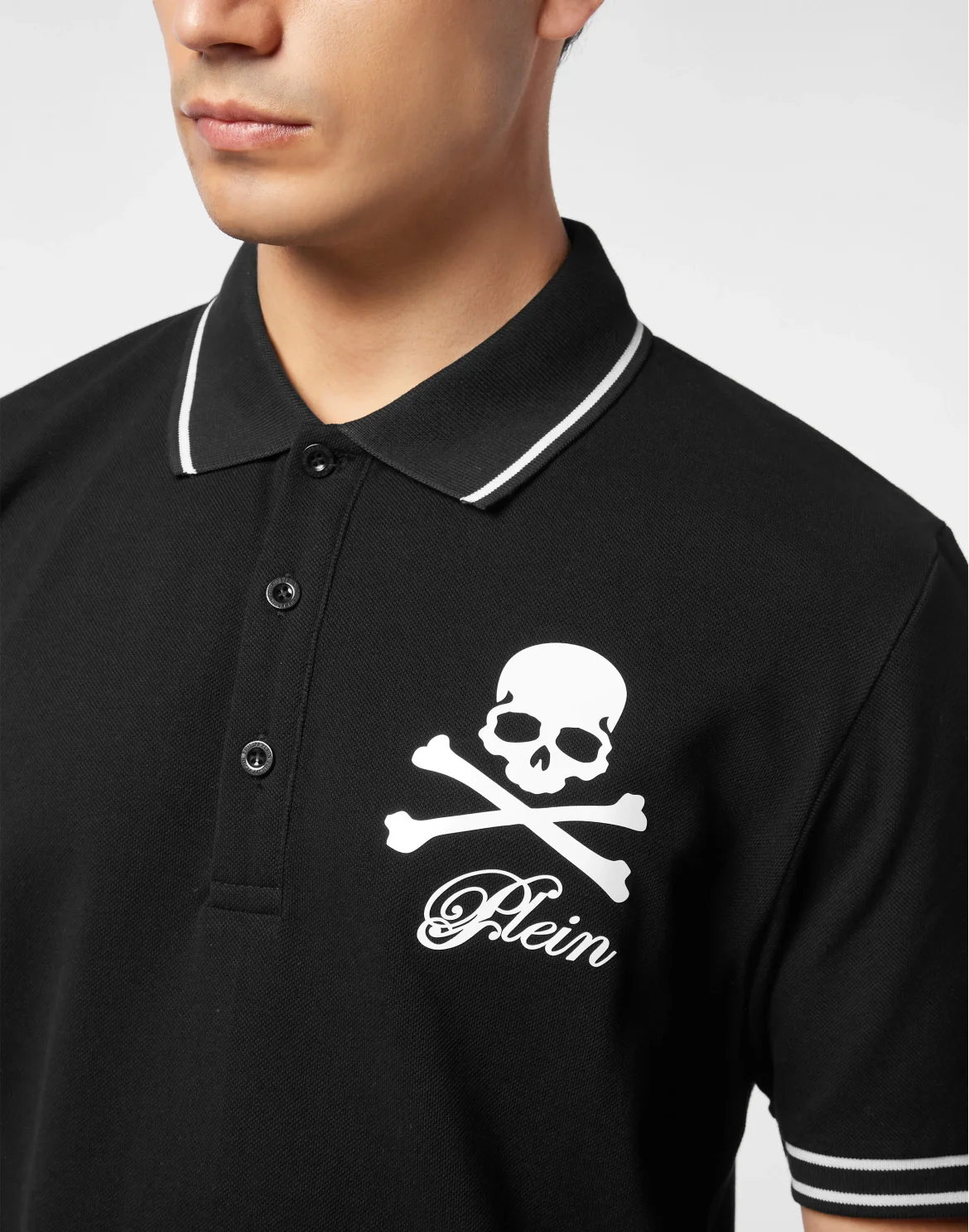 Piquet Polo Shirt Skull & Bones, цвет: Черный