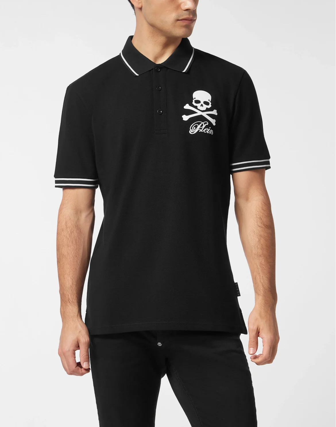 Piquet Polo Shirt Skull & Bones, цвет: Черный