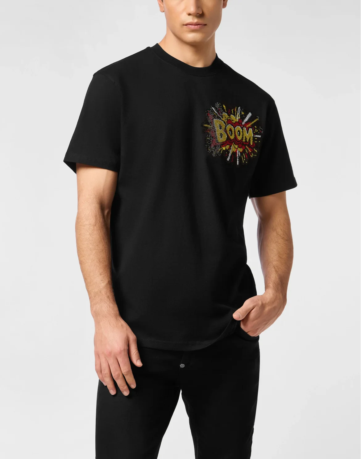 Round Neck T-Shirt Boom Stones, цвет: Черный