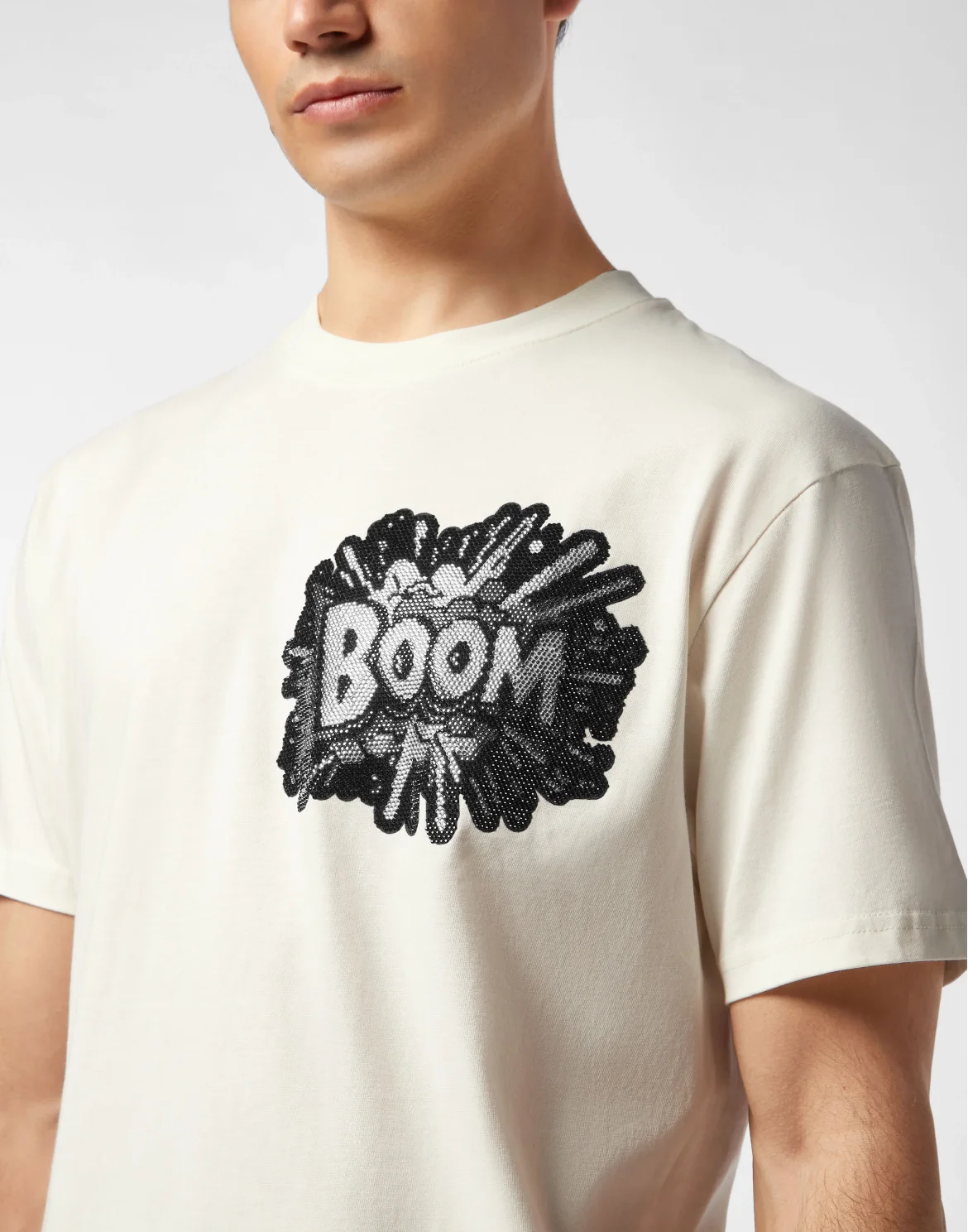 Round Neck T-Shirt Boom Stones, цвет: Бежевый