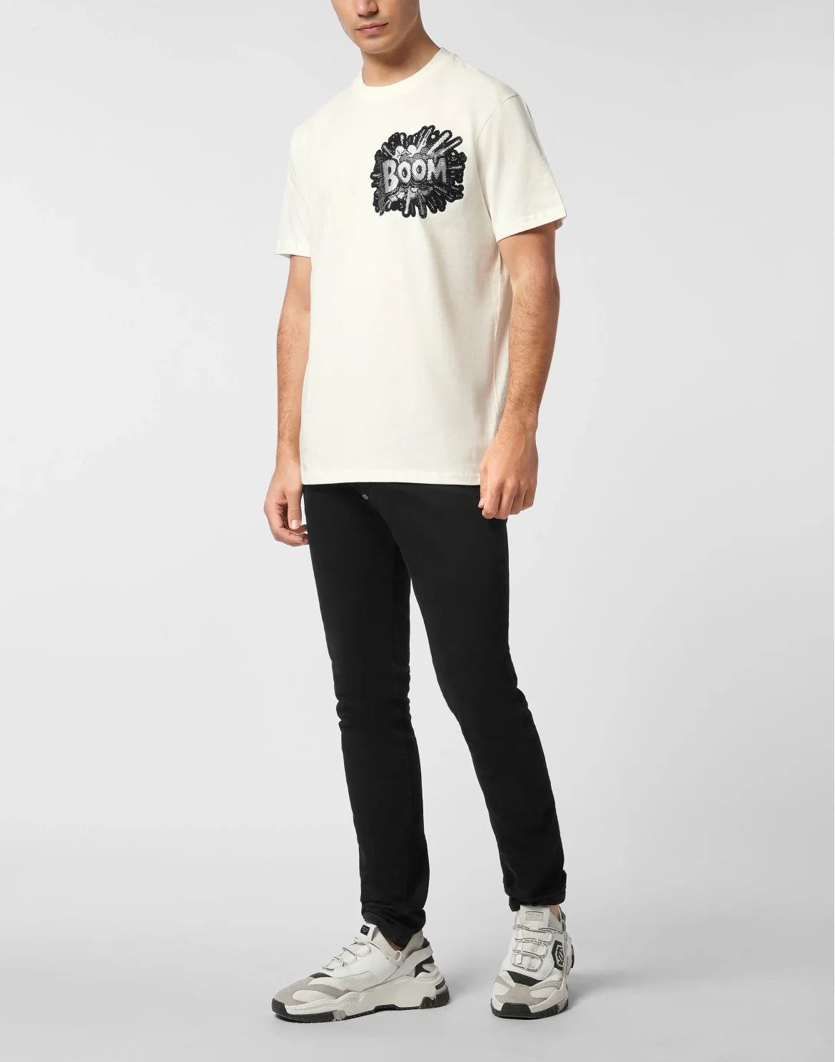 Round Neck T-Shirt Boom Stones, цвет: Бежевый