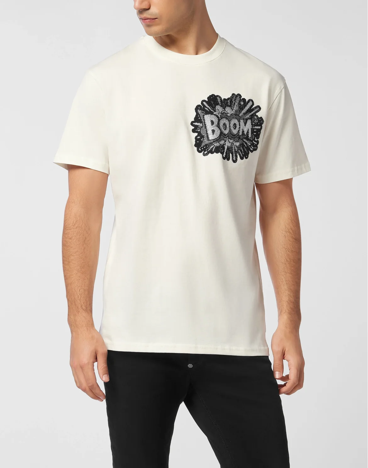 Round Neck T-Shirt Boom Stones, цвет: Бежевый