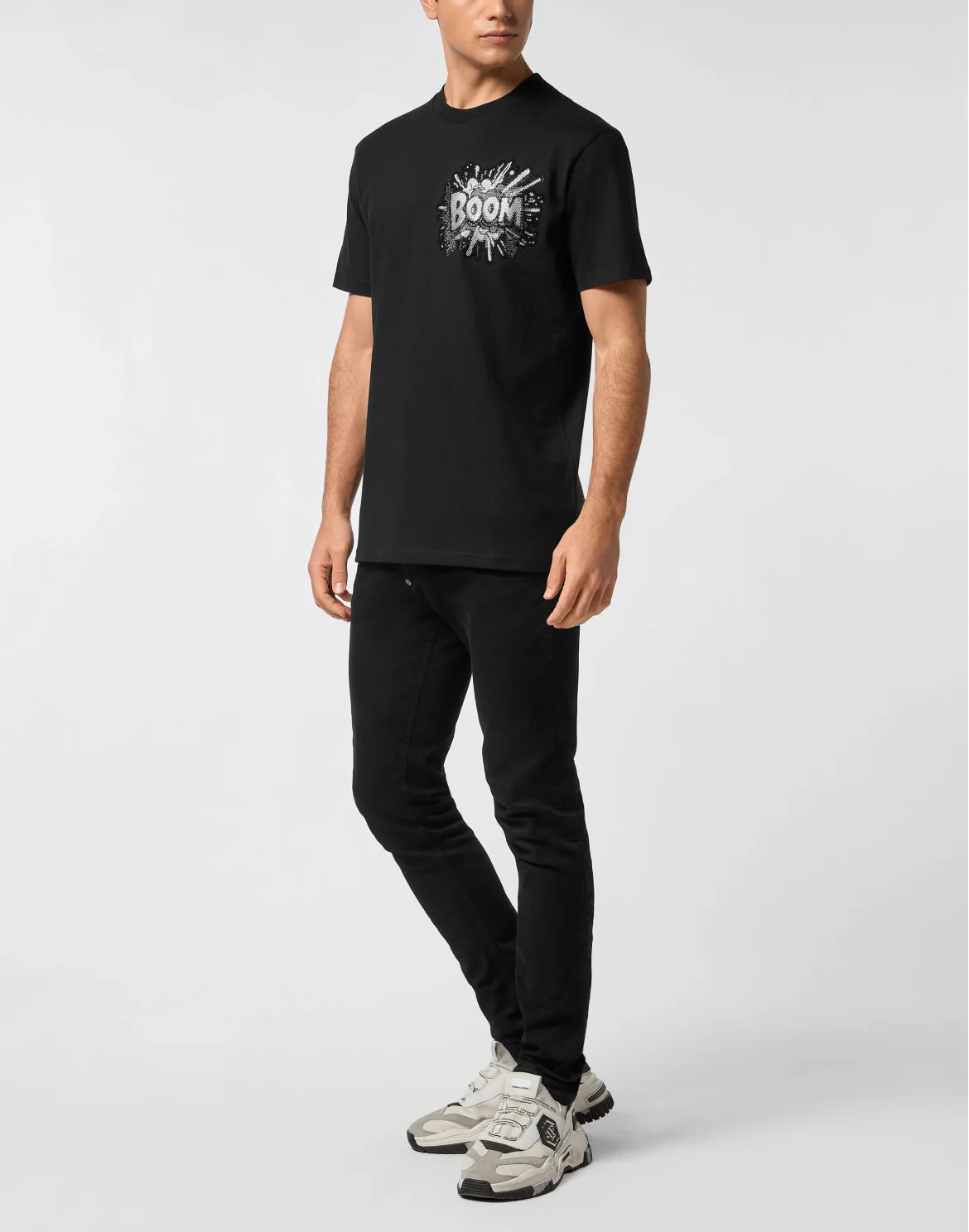 Round Neck T-Shirt Boom Stones, цвет: Черный