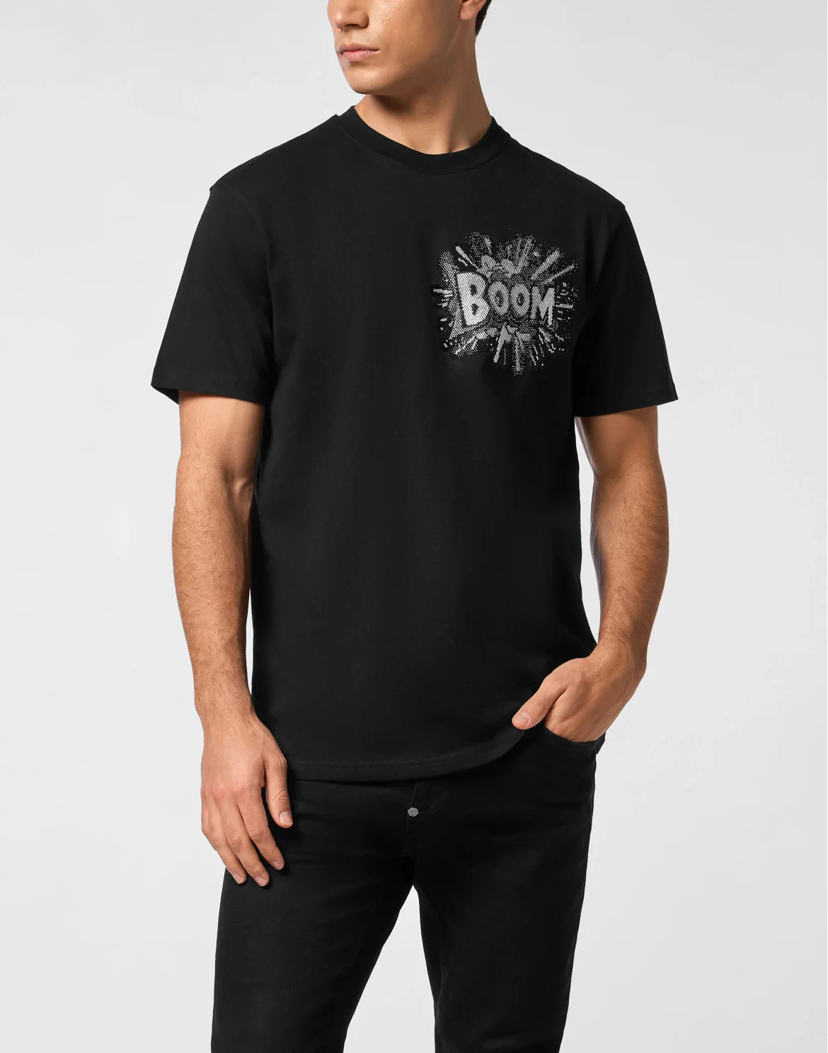 Round Neck T-Shirt Boom Stones, цвет: Черный