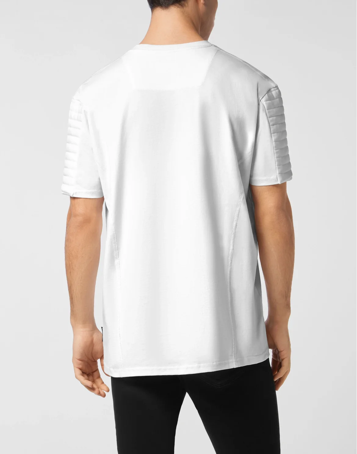 Round Neck T-Shirt Biker Cut, цвет: Белый