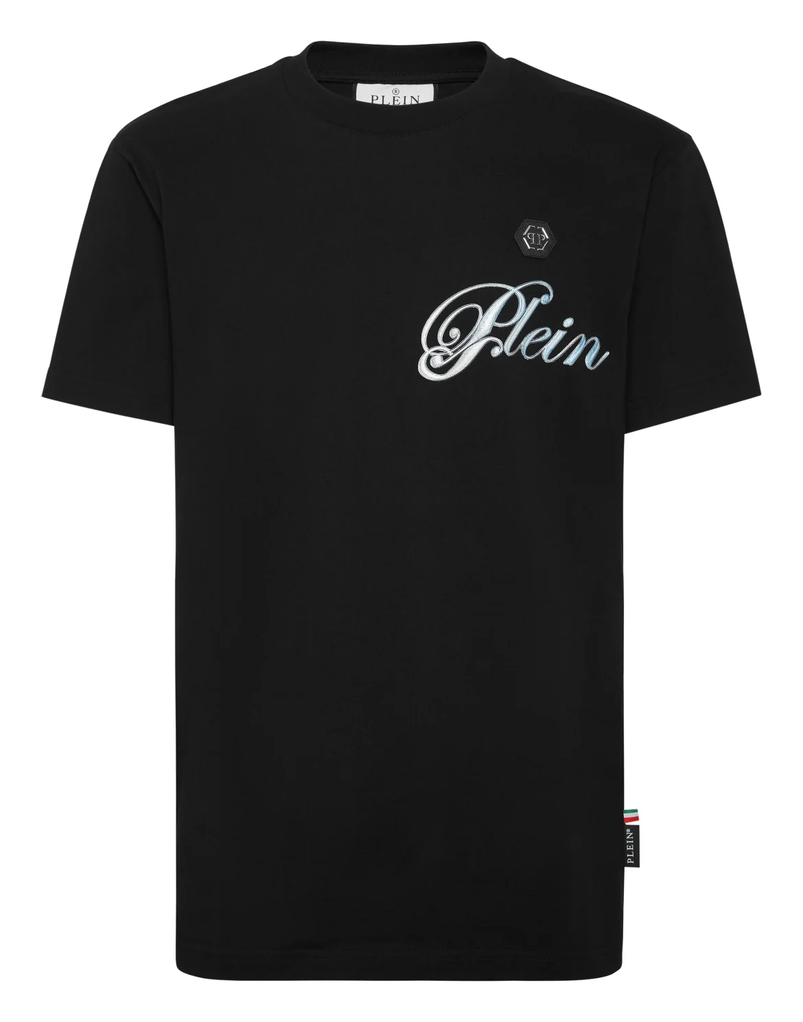 Round Neck T-Shirt Gradient Skull, цвет: Черный