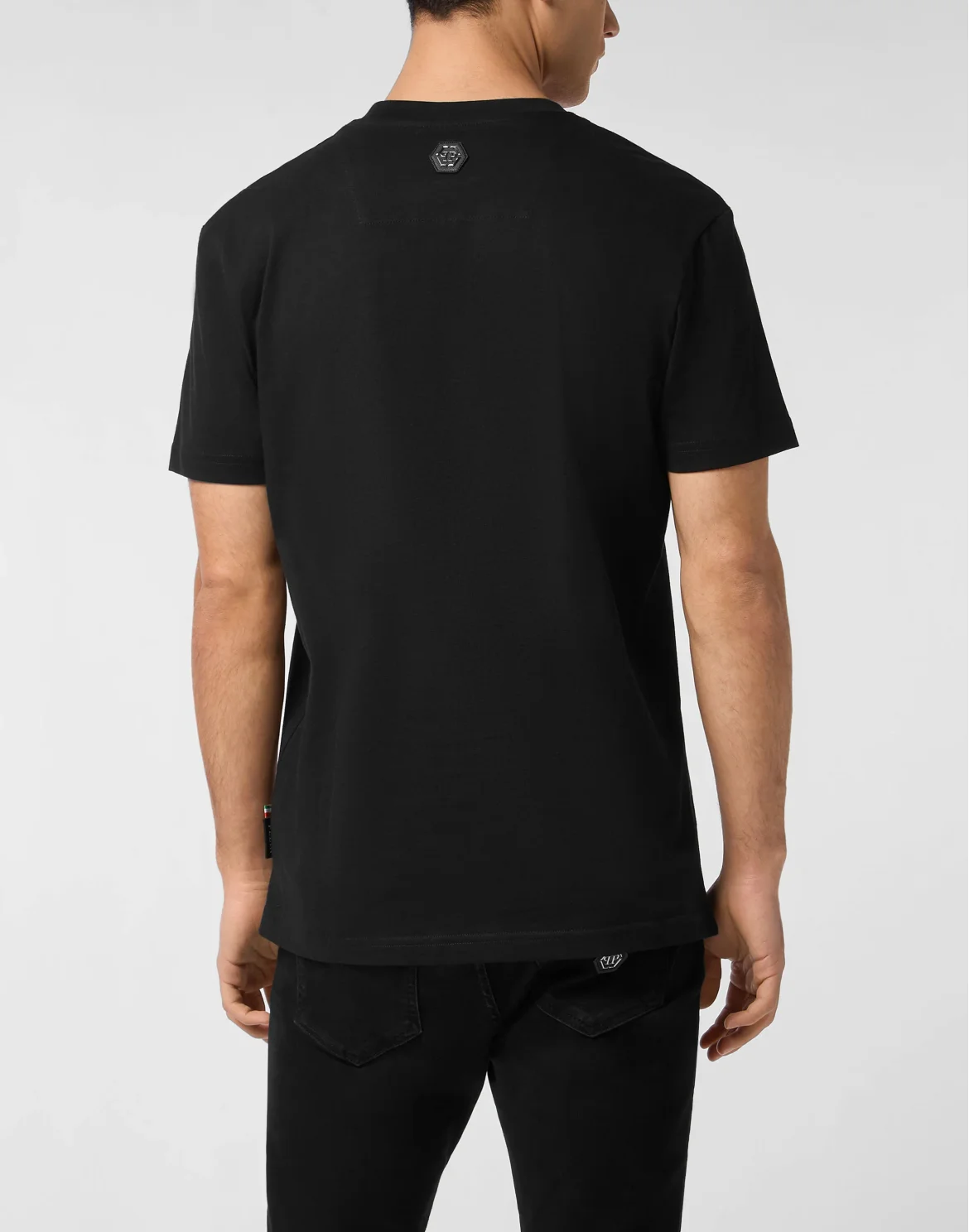 Round Neck T-Shirt Gradient Skull, цвет: Черный