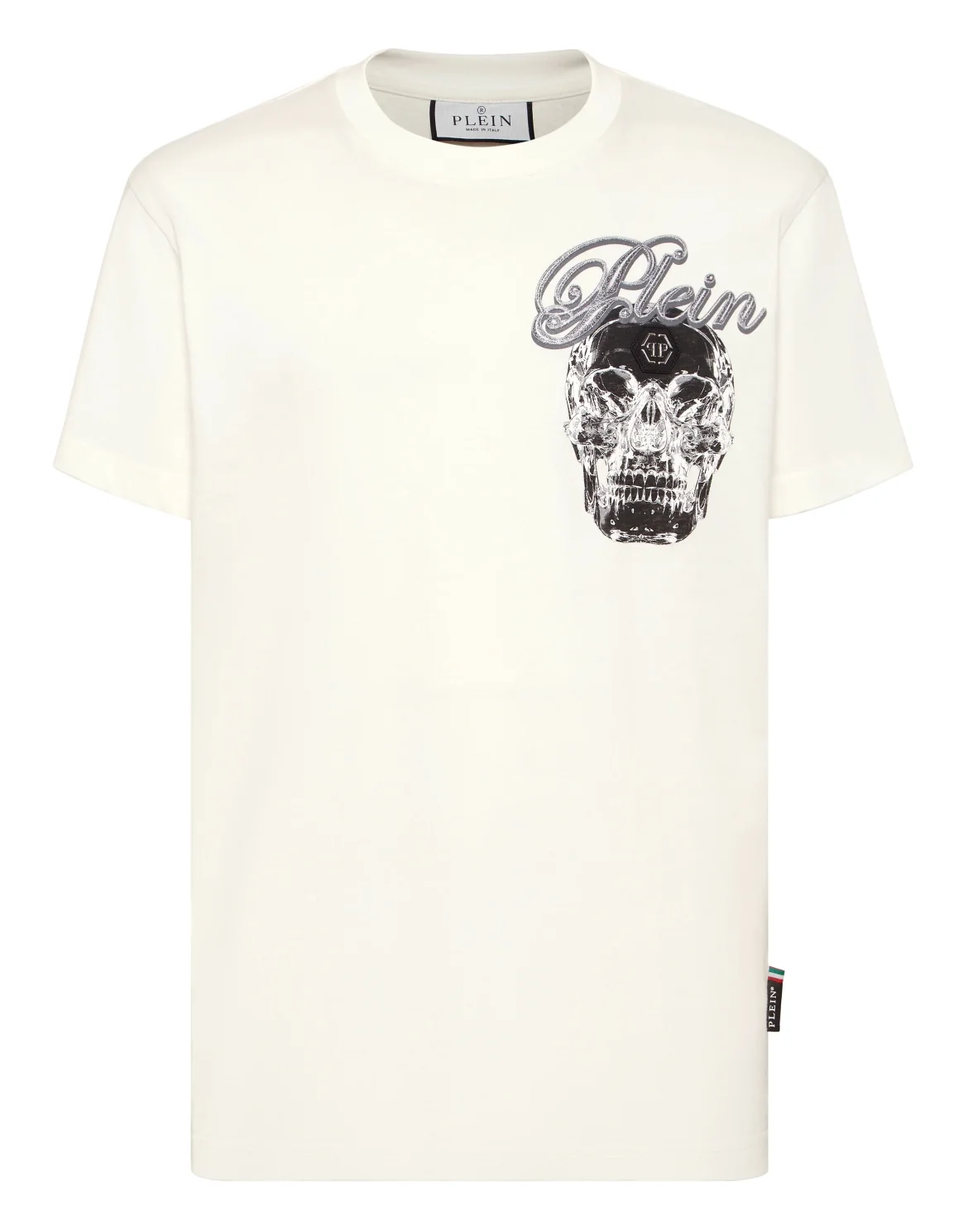 Round Neck T-Shirt Glass Skull, цвет: Бежевый